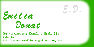 emilia donat business card